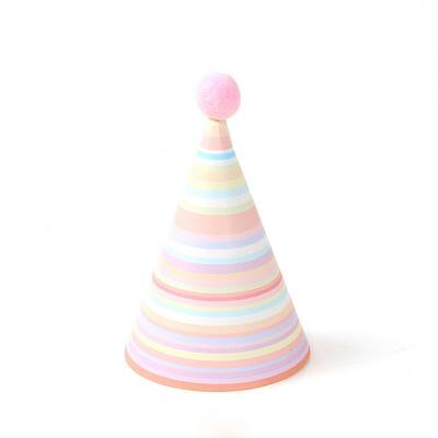 Paper Pompon Party Hats