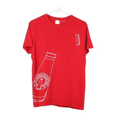 Campari Soda Unbranded Graphic T-Shirt - Medium Red Cotton