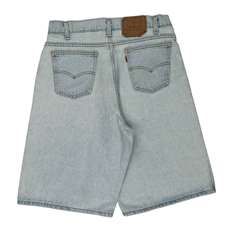 560 Orange Tab Levis Denim Shorts - 32W 11L Light Wash Cotton