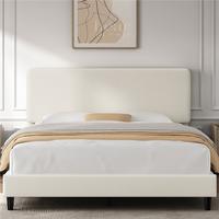 Yaheetech Bed Frames with Adjustable Headboard, Chenille Fabric Upholstered Headboard/Platform Bed, No Box Spring Needed/Wood...