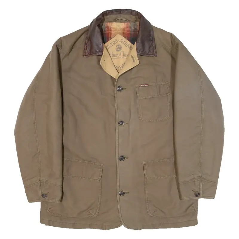 MARLBORO Blanket Lined Mens Jacket Brown L