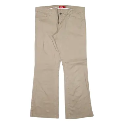 DICKIES Workwear Womens Trousers Beige Regular Flared W34 L29
