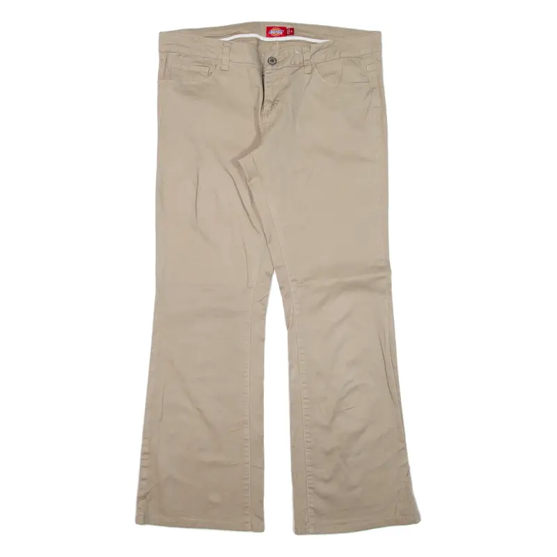 DICKIES Workwear Womens Trousers Beige Regular Flared W34 L29