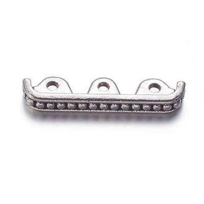 3 Holes Tibetan Style Alloy Spacer Bars