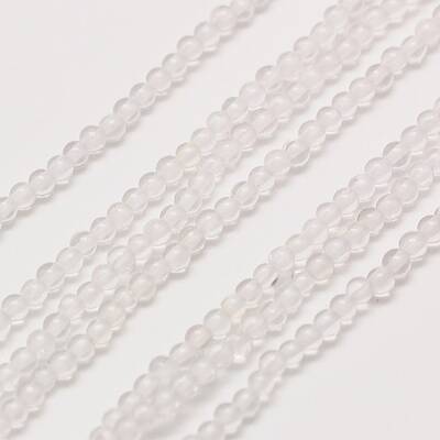 Grade AA Natural Quartz Crystal Round Beads Strands