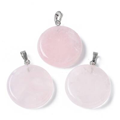 Natural Rose Quartz Pendants