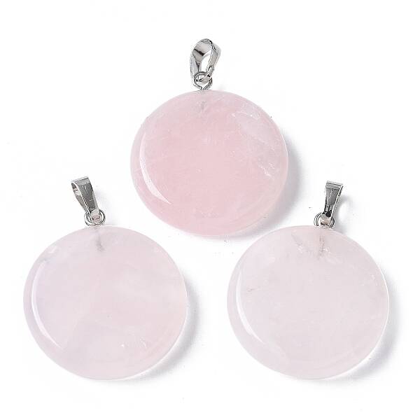 Natural Rose Quartz Pendants
