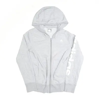 ADIDAS Grey Full Zip Hoodie Womens S