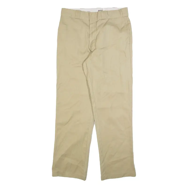 DICKIES 874 Workwear Mens Trousers Beige Regular Straight W33 L32