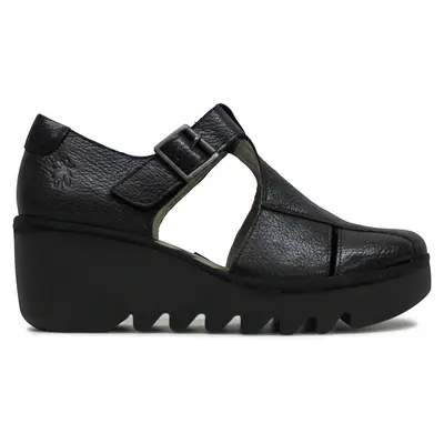 Fly London BURI481FLY Mousse Leather Women's Comfort Shoes - Black - Size:US 9-9.5 Women