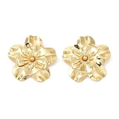 Flower Iron Stud Earrings