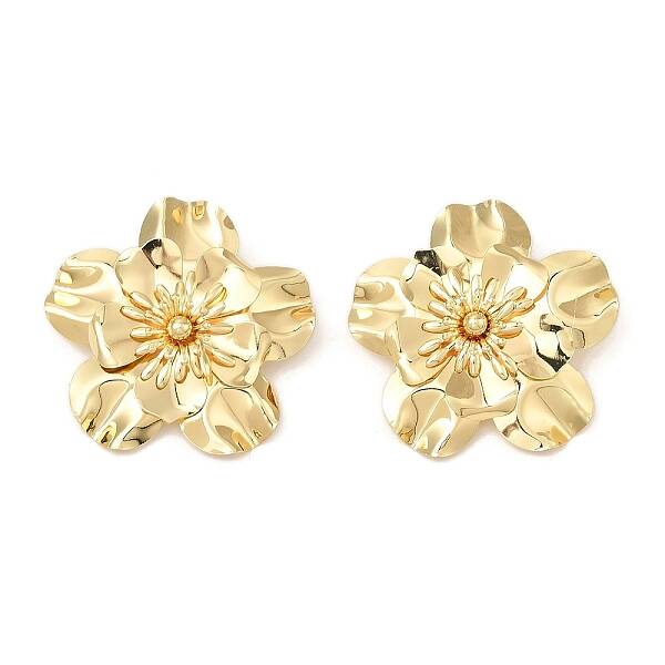 Flower Iron Stud Earrings