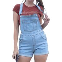 Denim Overall Shorts for Women Outfits Classic Adjustable Straps Loose Bib Womens Overall Shortalls