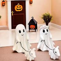 Spooky Ghost Walking Dog Statue for Halloween, Indoor and Outdoor Ghost Decor, 5.9 Inch Figurine, Great Gift for Family and F...