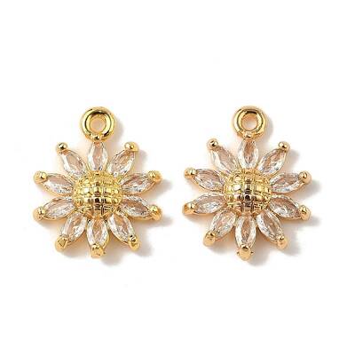 Brass Micro Pave Cubic Zirconia Pendants