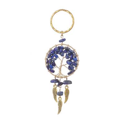 Woven Net/Web with Wing Pendant Keychain
