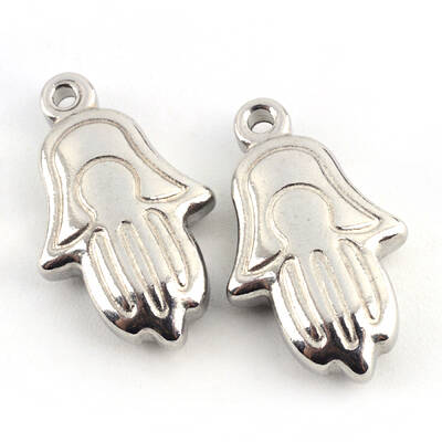 Tarnish Resistant Hamsa Hand/Hand of Fatima/Hand of Miriam 201 Stainless Steel Pendants