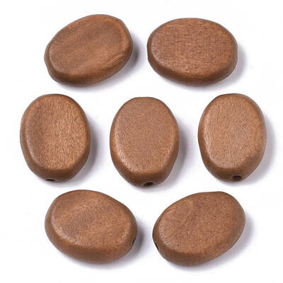 Painted Natural Wood Beads