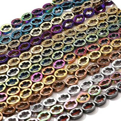 Electroplated Synthetic Non-magnetic Hematite Beads Strands