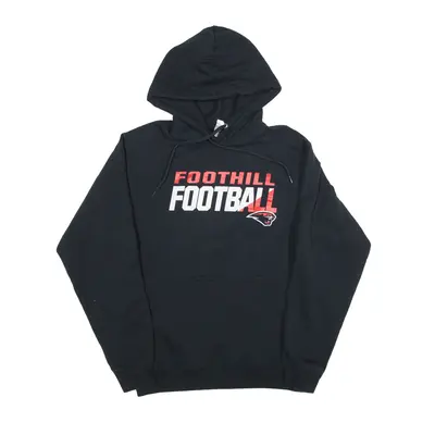 PORT & COMPANY Foothill Football Hoodie Black Pullover Mens S