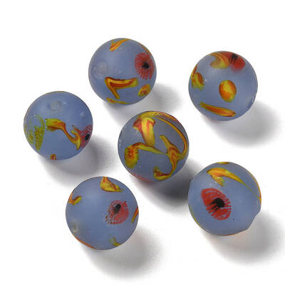 Handmade Frosted Lampwork Beads
