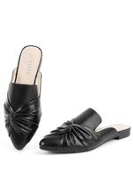 Women's Elegant Knot Design Mules, Trendy Soft Comfortable Mule Flats with Knot Design, Fashionable Slip on Mules for Daily W...