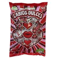 LABIOS DULCES- Acidulated Hard Candy Lollipops Cherry flavor 40pieces