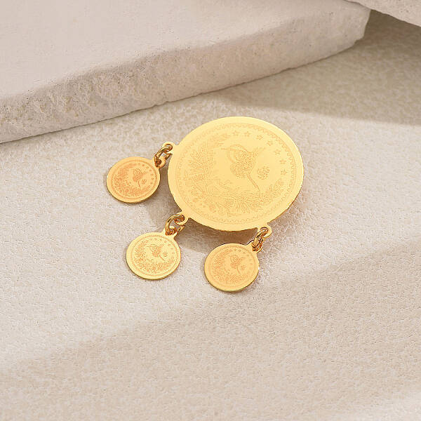 Flat Round Alloy Brooches for Backpack Clothes