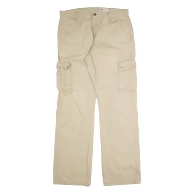 WRANGLER Cargo Workwear Mens Trousers Beige Relaxed Straight W34 L34