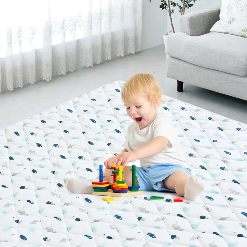 Thickened Foam Play Mat Playpen Mat - Washable Padded Non-slip Portable Indoor Outdoor Floor Mat Game Area Kids Crawling Tumm...