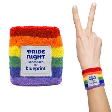 200 Promotional Rainbow Wrist Sweatband