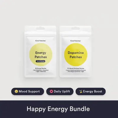 Kind Patches Happy Energy Bundle, 30 Mental Wellness Patches+30 Energy Patches, Supports dopamine and serotonin production, C...