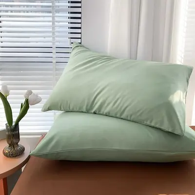 Solid Color Pillowcases, 2 Counts Soft & Comfortable Square Pillowcases without Filling, Bedding for Home, Bedroom Accessorie...