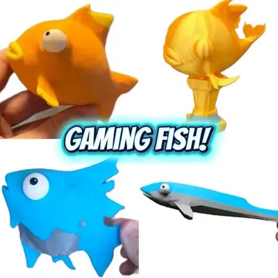 Fortnight Inspired Fish!! - gaming accessories, room decoration, video games, funny, decor, gag gift, keychain
