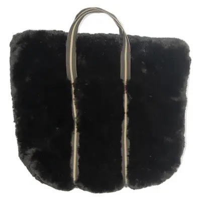 Teddy Fleece Womens Shoulder Bag Black