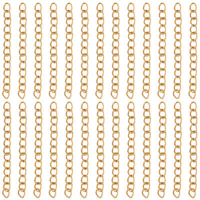 100Pcs Ion Plating(IP) 304 Stainless Steel Chain Extender