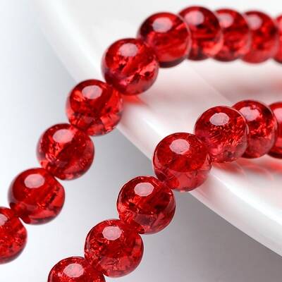 Crackle Glass Beads Strands