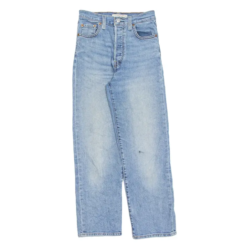 LEVI'S Rib Cage Womens Jeans Blue Slim Straight Stone Wash W26 L26