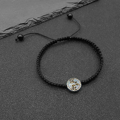 Alloy Tree of Life Bead Braided Bead Bracelets
