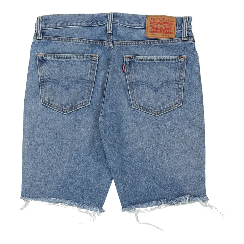 511 Levis Denim Shorts - 33W 10L Blue Cotton