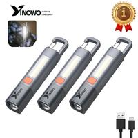 Yinowo 2025 Outdoor Strong Light Portable Flashlight with COB Side Light, Rechargeable Super Bright High Battery Life LED Lig...