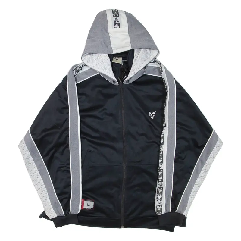 VICTORY Mens Jacket Black Hooded L