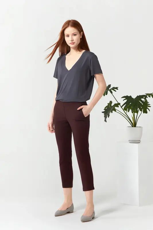 Pull-on Slim Chino (classic) - Chocolate | Size: S | Color: Chocolate