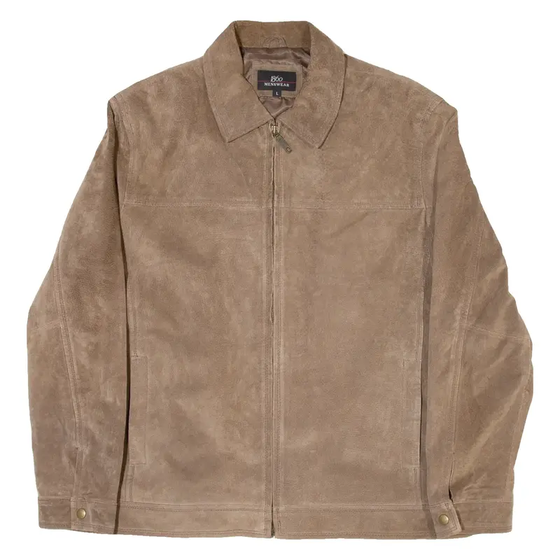 1860 MENSWEAR Mens Jacket Brown Leather L