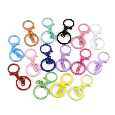 Spray Painted Alloy Keychain Lobster Clasps