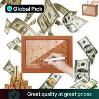 Wooden Cash Saving Box, 1/20pcs Cash Saving Challenge Box, Money Saving Organizer Storage Box, Handcrafted Gift for Friend, C...