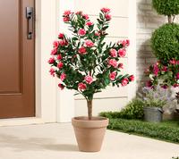 Wicker Park 3' Faux Azalea Tree Indoor Plants Garden Decorations