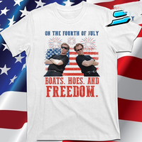 On the Fourth Of July Boats Hoes And Freedom Parody Step Brothers T-Shirt Unisex Streetwear Style Unique T-Shirt Gift for Her...