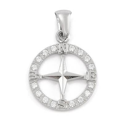 304 Stainless Steel Micro Pave Cubic Zirconia Pendants