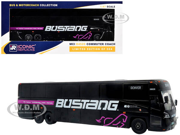 MCI D4520 Commuter Coach Bus Bustang - Colorado Department of Transportation Black The Bus & Motorcoach Collection Limite...